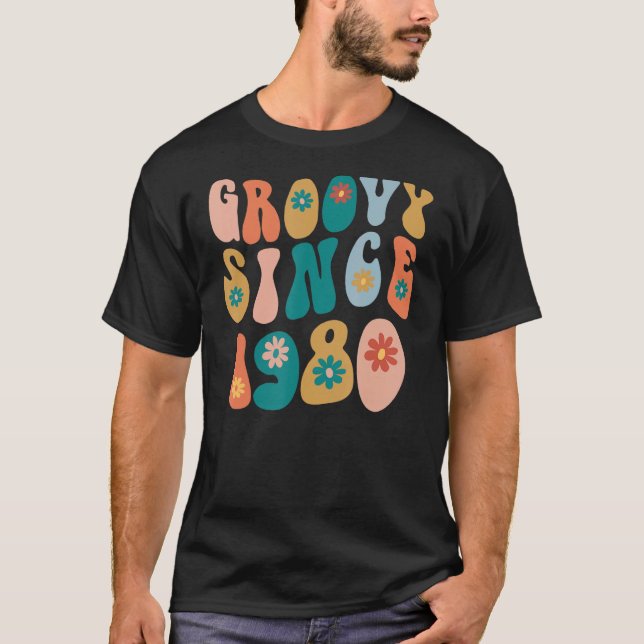 T-shirt Super depuis 1980 42e anniversaire Hippie Style 42 (Devant)
