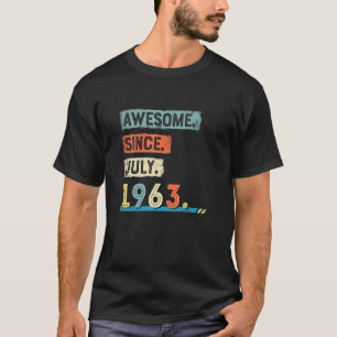 T-shirt Super depuis août 1963 Anniversaire Hommes 1