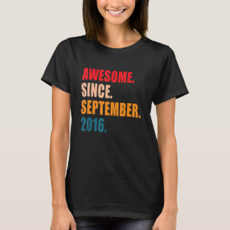 T-shirt Super depuis Septembre 2016 Vintage Personnalisé