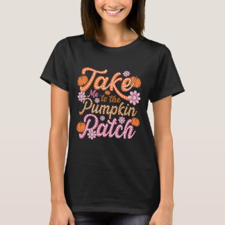T-shirt Super Emmenez-Moi Au Citrouille Patch Automne Auto