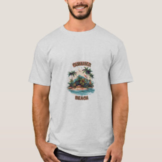 T-shirt Super Été Bon Design de Surfeur Squelette