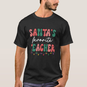 T-shirt Super feux de Noël Santas Professeur Préféré Lo