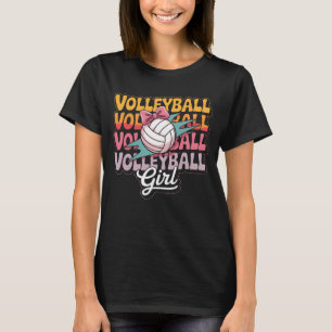 T-shirt Super fille de volley-ball Coquette Bow sur le spo
