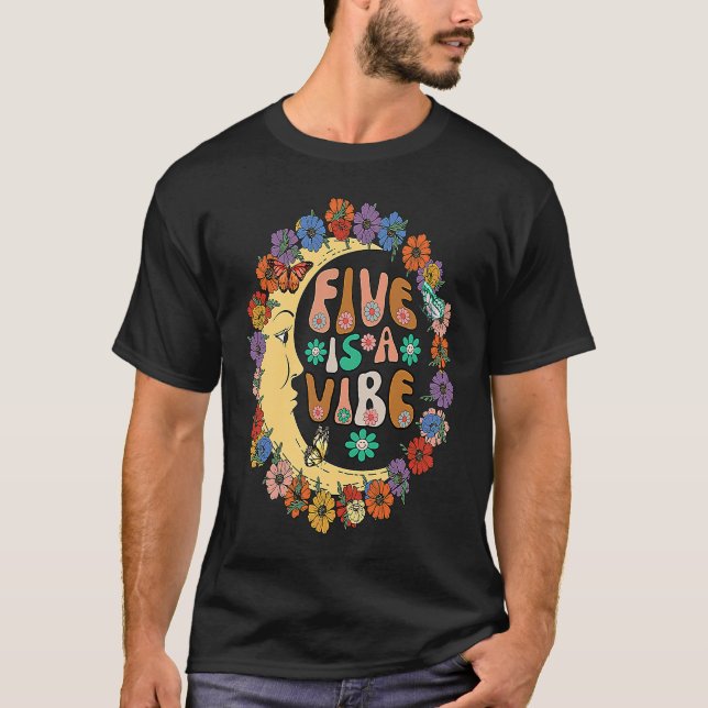 T-shirt Super Five est une Vibe 5e Anniversaire Crescent M (Devant)