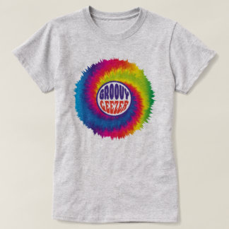 T-shirt Super geezer boomer hippie 60s teint cravate