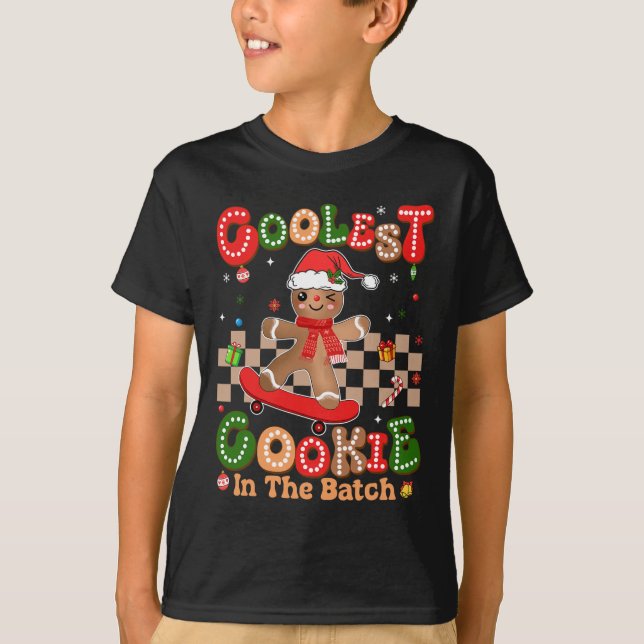 T-shirt Super Gingerbread Coolest Cookie Dans Le Lot Chr (Devant)