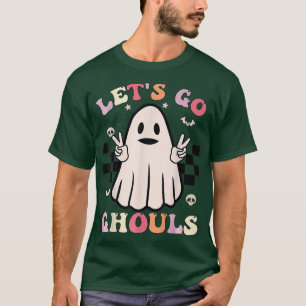 T-shirt Super Go Ghouls Retro Floral Ghost Costume 