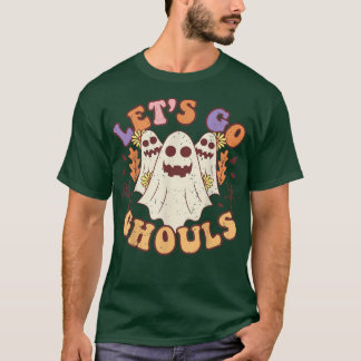 T-shirt Super Go Ghouls Retro Floral Ghost Costume