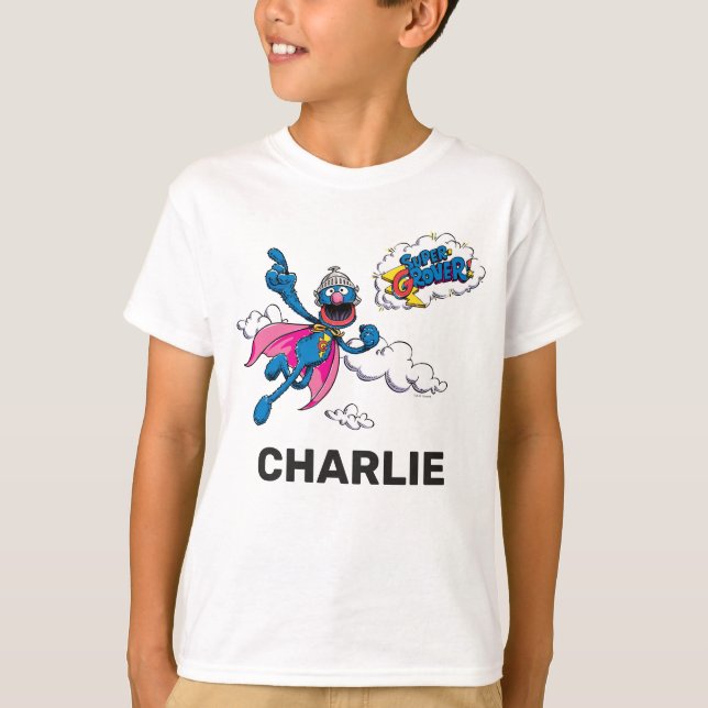 T-shirt Super Grover Vintage personnalisé (Devant)