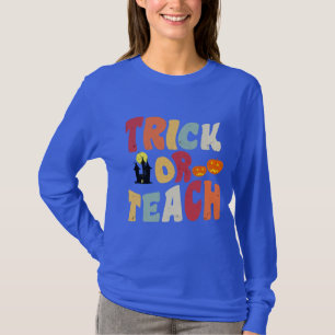 T-shirt Super Halloween Trick ou Enseigner Retro Ghost