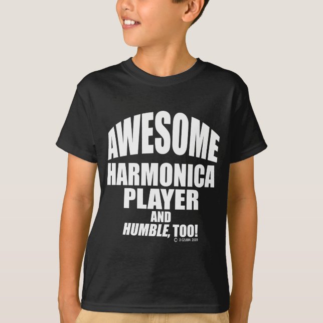 T-shirt Super Harmonica Player (Devant)
