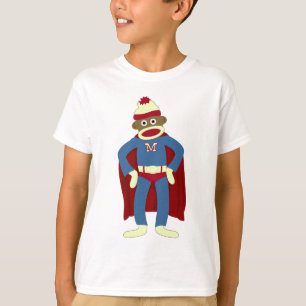 T-shirt Super héros de singe de chaussette