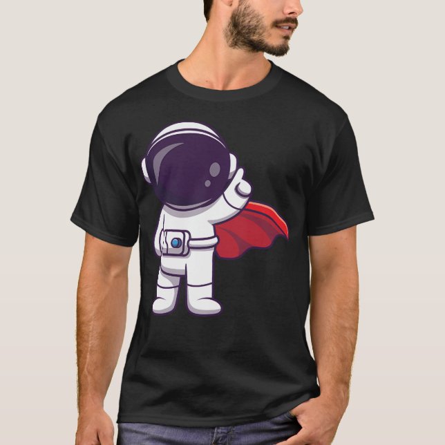 T-shirt Super Héros du Cute Astronaut (Devant)