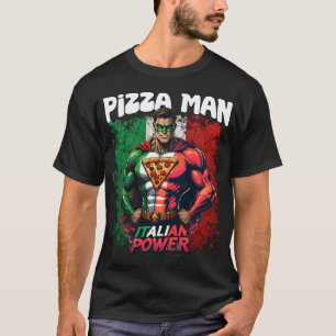 T-shirt Super héros italien Pizza Man