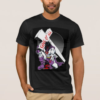 T-shirt Super héros Jésus sur la chemise noire