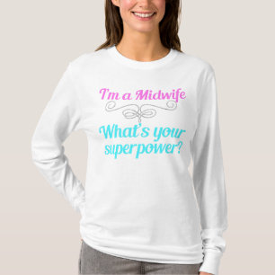 T-shirt Super héros mignon de sage-femme