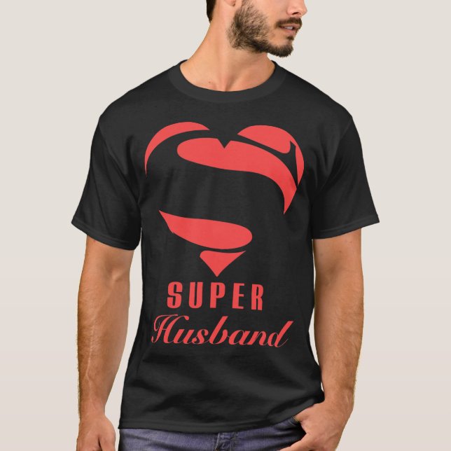 T-shirt Super Husband Superhero Cadeau Famille Coûts de No (Devant)