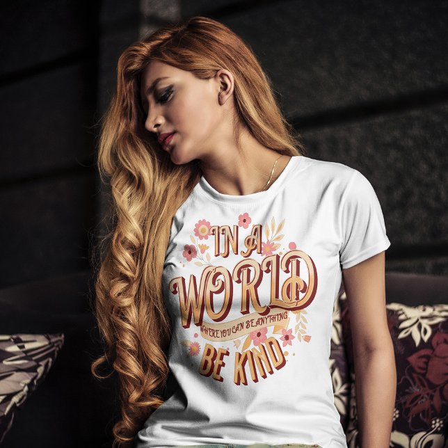 T-shirt Super Inspirer Rose marguerite Fleur Soyez gentil (Créateur téléchargé)