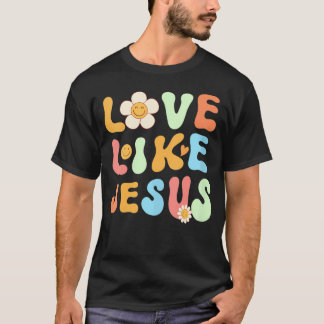 T-shirt Super Jésus pour les femmes Aimer comme Jésus V-Ne