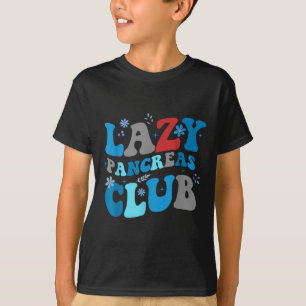 T-shirt Super Lazy Pancreas Club Retro Sensibilisation au