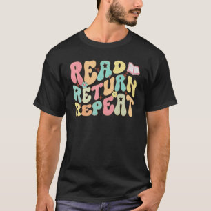 T-shirt Super Lecture Retour Répéter Bibliothécaire Funny 