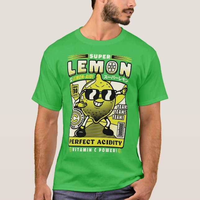 T-shirt Super Lemon Power Funny Fruit by Tobe Fonseca (Devant)