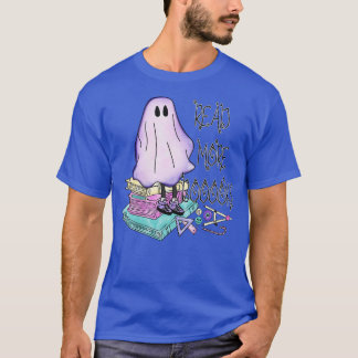 T-shirt Super Lire Plus Livres Joli Ghost Boo Funny Hallow