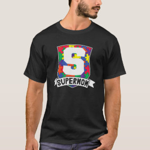 T-shirt Super Maman Fête de la Sensibilisation sur l'autis