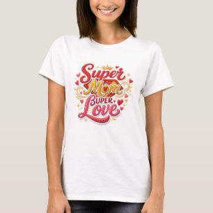 T-shirt Super Maman Idée Cadeau Mignonne