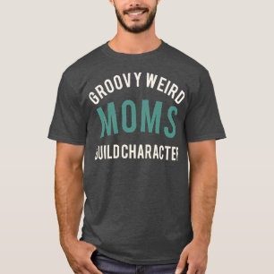 T-shirt super mamans étranges construisent le plus de cara