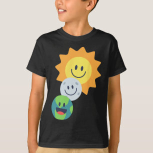 T-shirt Super Mignonne Terre Lune Solaire Eclipse 2024 Drô