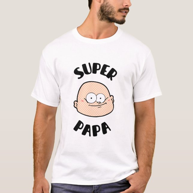 T-shirt Super papa (Devant)