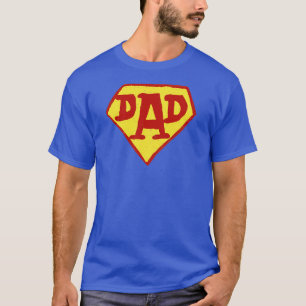 T-shirt Super Papa de héros drôle Fête des Pères Bleu Vint