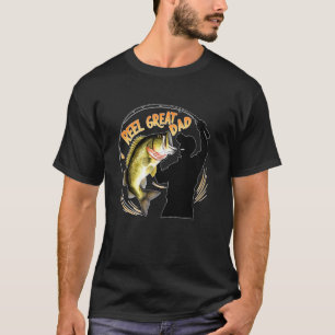 T-shirt Super papa drôle fun pêche à la basse pêcheur An
