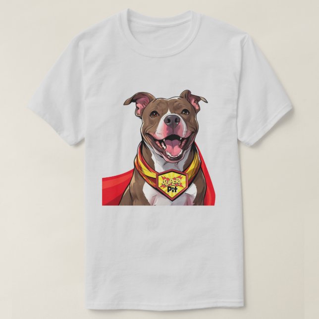 T-shirt Super Pit Bully Bull Dog Unisex T Shirt (Design devant)