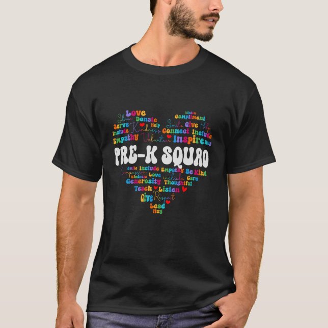 T-shirt Super PRE K Squad Semaine d'appréciation retour à  (Devant)