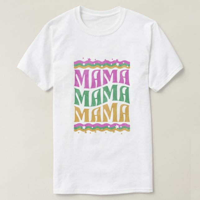 T-shirt Super Rainbow Mama - Retro Mère's Day Design (Design devant)