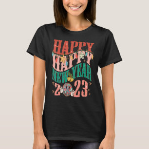 T-shirt Super Retro Happy Happy New Year 2023 Party Men W