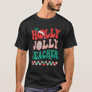 T-shirt Super Retro Holly Xmas Jolly Enseignant Noël Vi