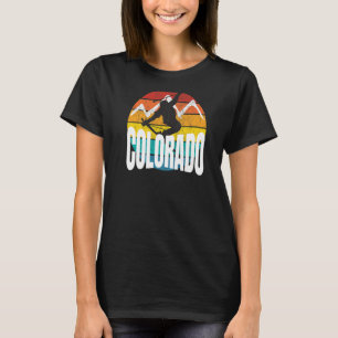 T-shirt Super Ski Colorado Rad Ski Jumper Retro Sunset C