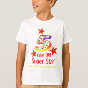 T-shirt Super Star 5th Birthday Shirt pour les garçons