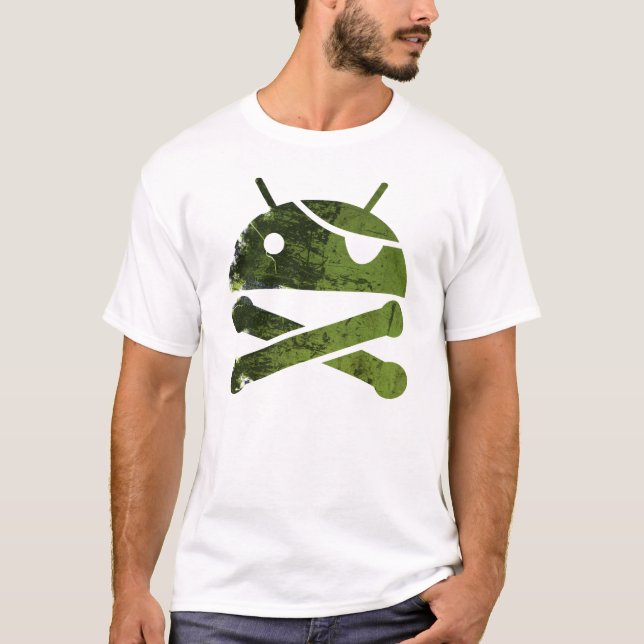 T-shirt Super-utilisateur androïde officiel (Devant)