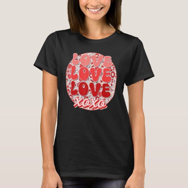 T-shirt Super Valentine's Day Love Retro Café Coeur Flo (Devant)