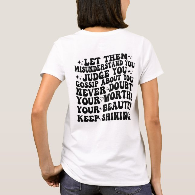 T-shirt Super Wavy Laissez-Les, Gardez Brillant Inspiratio (Dos)
