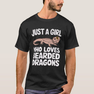T-shirt Superbe art de dragon barbu pour femmes filles dra