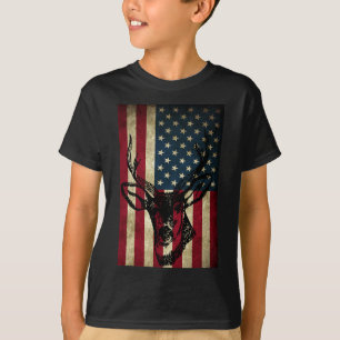 T-shirt Superbe cadeau de chasse au cerf patriotique avec 