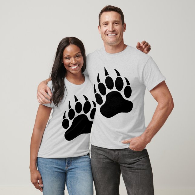 T-shirt Superbe griffe d'ours gris Grande et en charge (Unisexe)