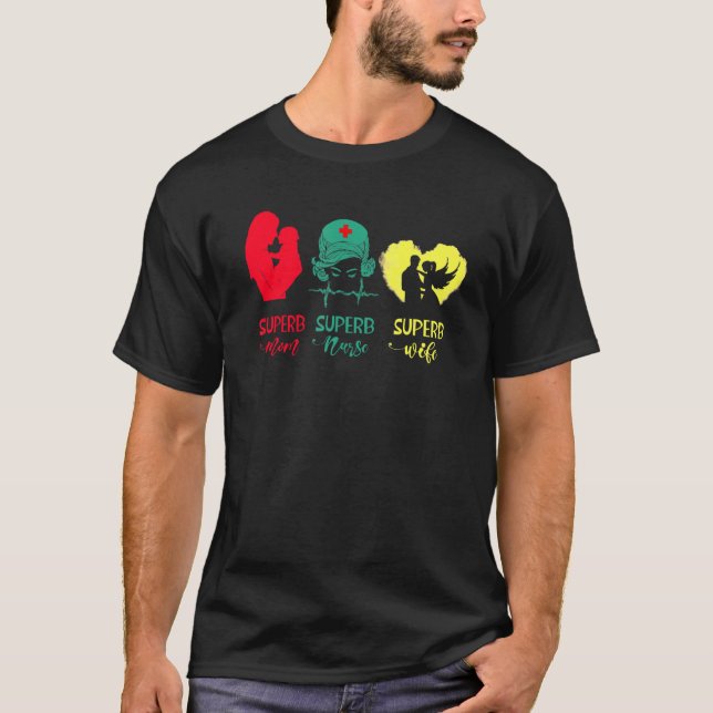 T-shirt Superbe maman Superbe infirmière Superbe femme Fêt (Devant)