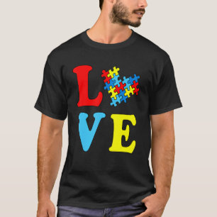 T-shirt Superbe Puzzle Amour Adorable de Sensibilisation à