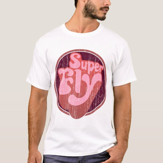 T-shirt SuperFly a affligé (Devant)